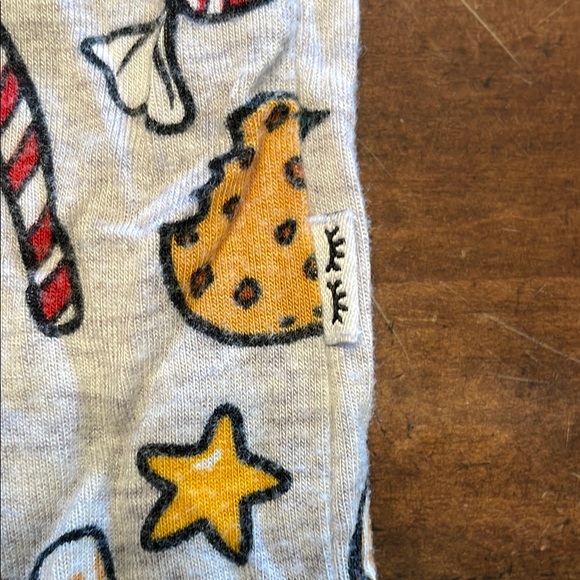 Festive Gingerbread Kids Pajamas - Red and Multicolor - Picture 5 of 5